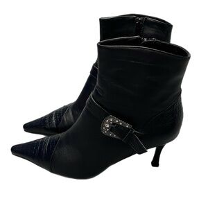 Like New In Box 9.5 Polanni Black Russian Heeled Stiletto Boots Women’s Winter